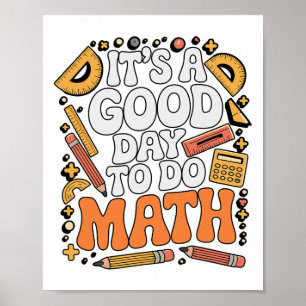 Poster Une bonne journée pour faire des maths Amoureux de