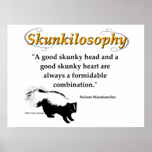 Poster Une bonne tête de skunky et un bon coeur de skunky