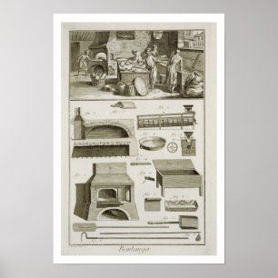 Poster Une boulangerie et des équipements de boulangerie,
