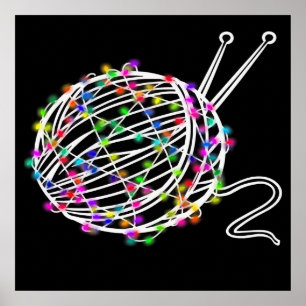 Poster Une Boule De Bois De Tricot Lovely Design
