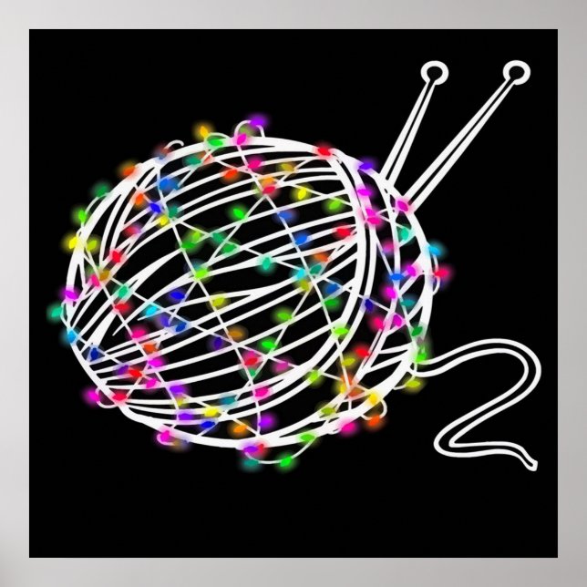 Poster Une Boule De Bois De Tricot | Lovely Design (Devant)