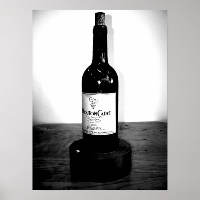 Poster Une bouteille de vin (Devant)