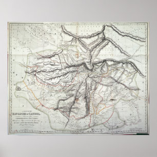 Poster Une carte du Royaume de Kaboul