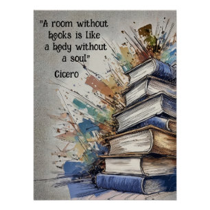 Poster Une chambre sans livres