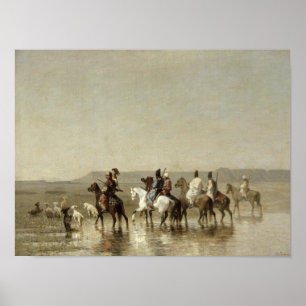 Poster Une chasse à faucon, 1862