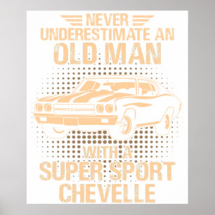 Poster Une Chevrolet Super Sport Chevelle 1970 de vieil h