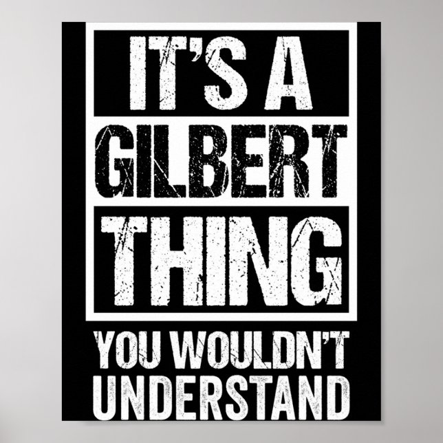 Poster Une chose de Gilbert ne comprendrait pas le nom de (Devant)