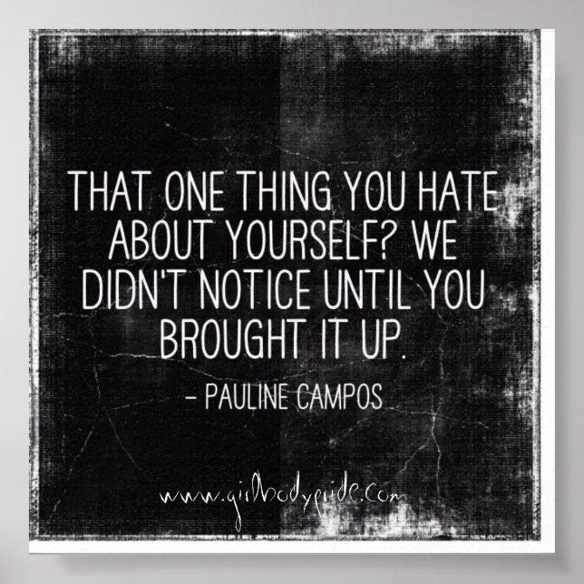 Poster Une Chose Que Vous Détestez Citation International (Devant)