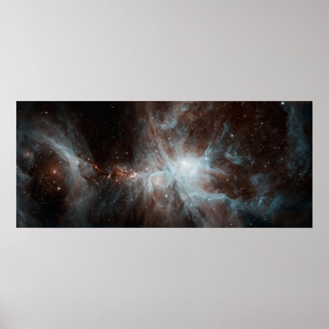 Poster Une colonie de jeunes étoiles chaudes dans l'Orion (Devant)
