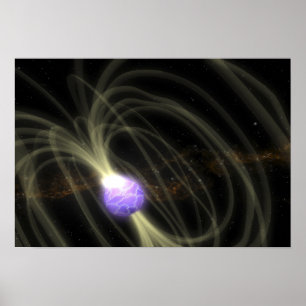 Poster Une conception artiste du SGR 1806-20 magneta