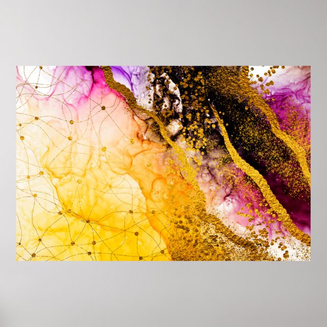 Poster Une créativité transparente. Nuages Abstraits -ART (Devant)