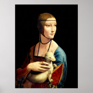 Poster Une dame avec une mine par Leonardo Da Vinci
