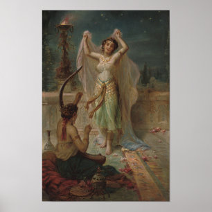Poster Une danse sous les étoiles par Hans Zatzka - affic