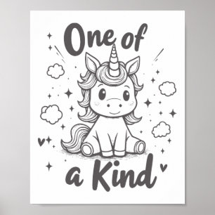 Poster Une Des Sortes Unicorne Chemise Mignonne Valentine