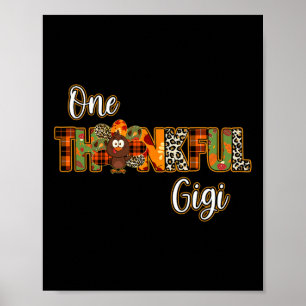 Poster Une dinde Gigi reconnaissante a béni Gigi citrouil
