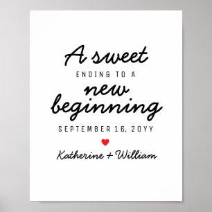 Poster Une douce fin à un nouveau début mariage personnal