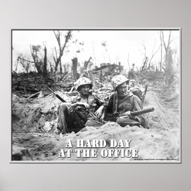 Poster Une dure journée au bureau (Devant)