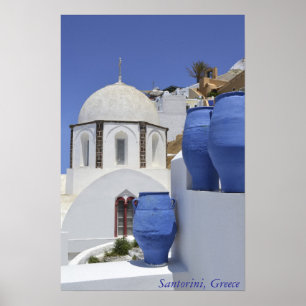 Poster Une église dans Santorini, Grèce