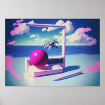 Une évasion Vaporwave vers des mondes synthétiques