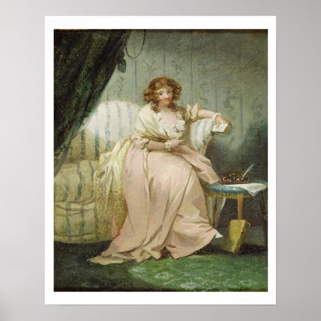 Poster Une femme appelée Anne, la femme de l'artiste, ver (Devant)