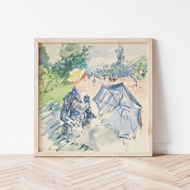 Poster Une femme assise sur un banc | Berthe Morisot (Créateur téléchargé)