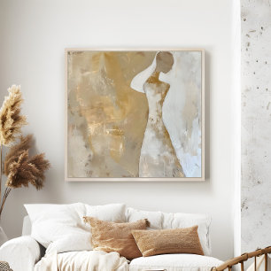 Poster Une Femme Contemporaine Peinture Art Mur Esthétiqu