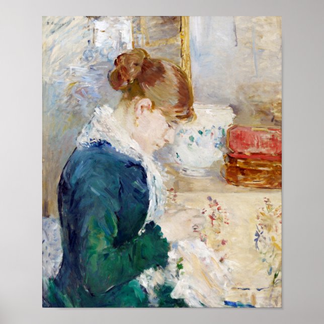 Poster Une Femme Couchant, Berthe Morisot (Devant)
