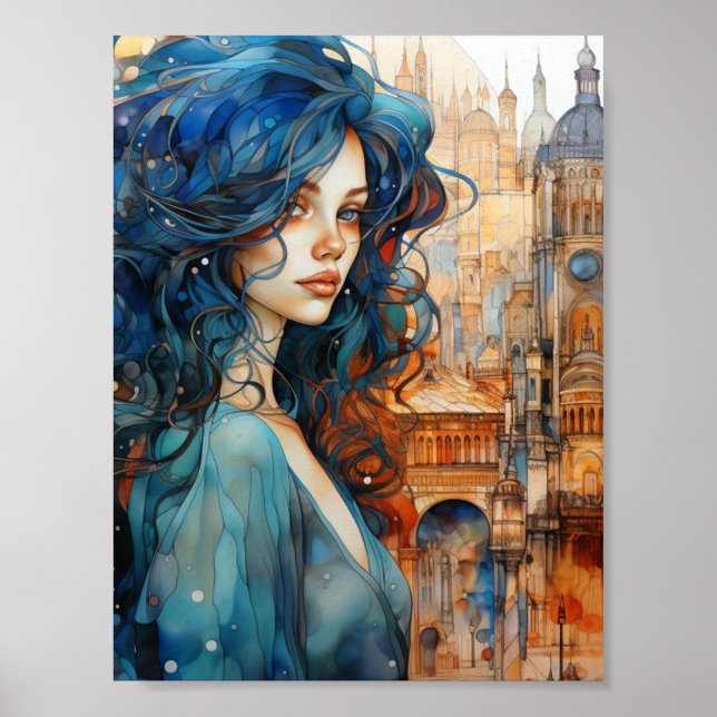 Poster Une femme dans la ville (Devant)