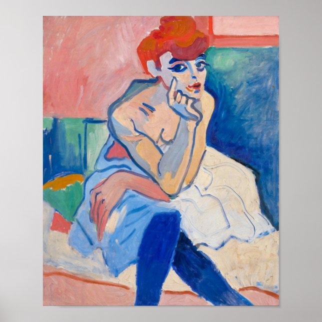 Poster Une femme dans une chemise | Andre Derain | (Devant)