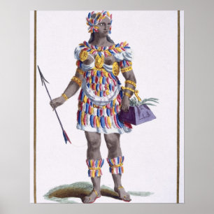 Poster Une femme du Honduras, 1780 (gravure colorée)