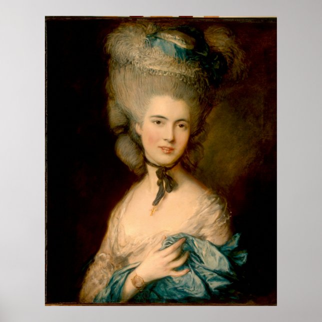 Poster Une femme en bleu (Devant)