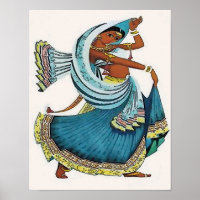 Une femme indienne danse
