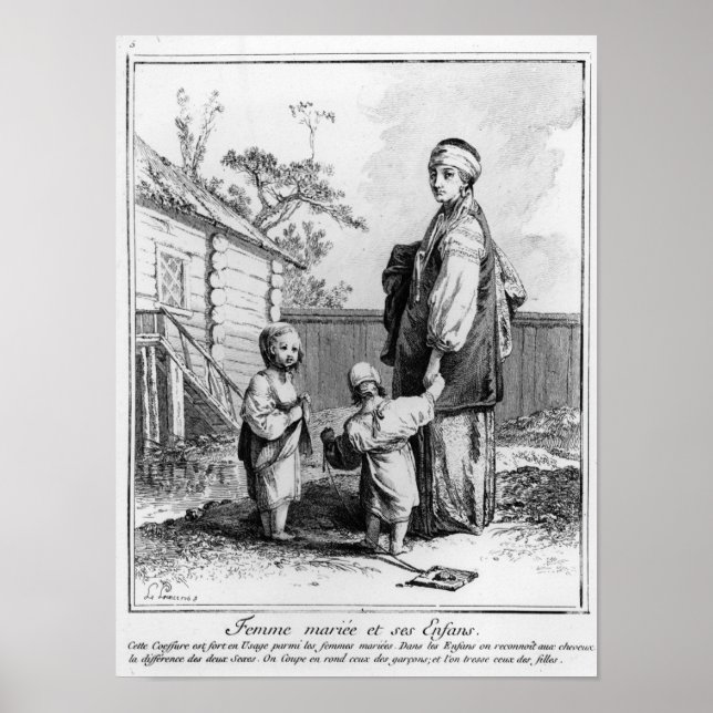 Poster Une femme juive mariée et ses enfants (Devant)