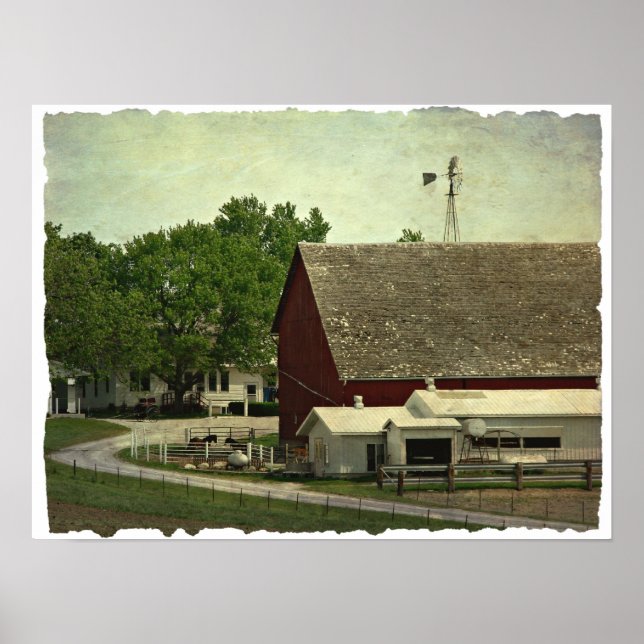 Poster Une ferme rurale de l'Iowa (Devant)