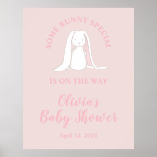 Poster Une Fête de Bébé Spéciale pour un Petit Lapin