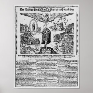 Poster Une feuille de route allemande représentant Adolph