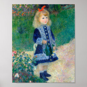 Poster Une fille avec une canne d'arrosage par Pierre-Aug