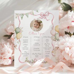 Poster Une fille d'oie sotte 1er anniversaire photo étape