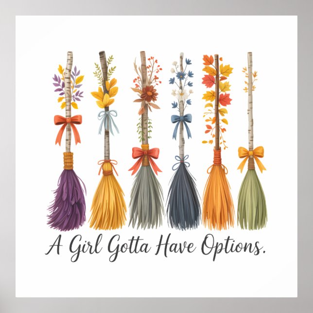 Poster Une Fille Doit Avoir Options Citer Conception (Devant)