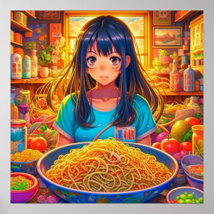 Poster Une fille et son anime de ramen