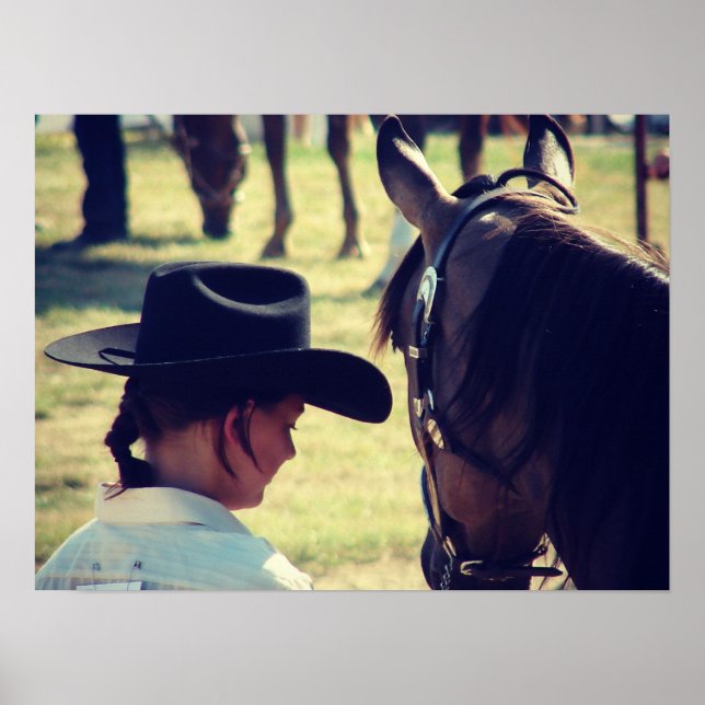 Poster Une fille et son cheval (Devant)