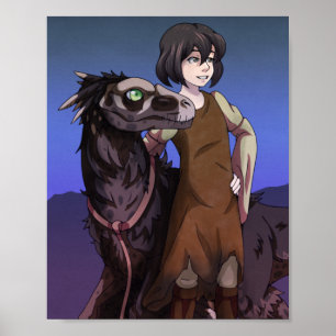 Poster Une fille et son dinosaure