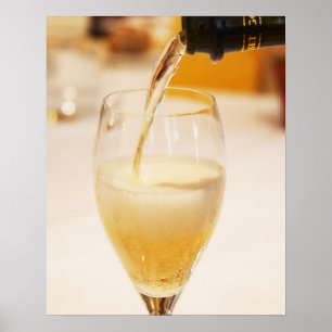 Poster Une flûte à champagne remplie de Gosset