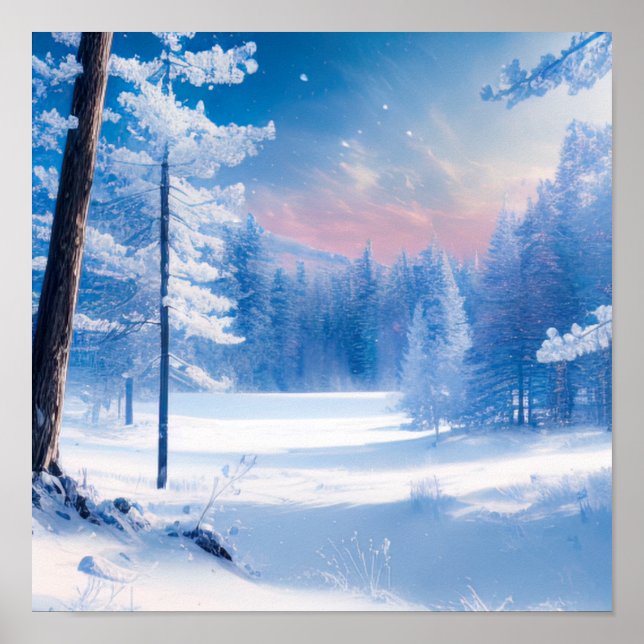 Poster Une Forêt D'Hiver À couper Le souffle (Devant)