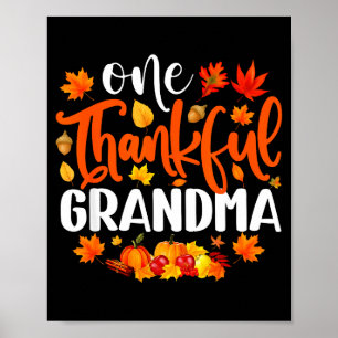 Poster Une grand-mère reconnaissante drôle d'automne Acti