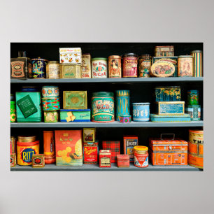 Poster Une grande collection de boîtes vintages colorées