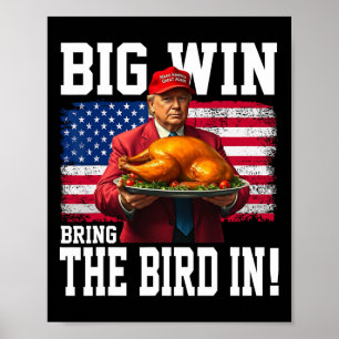 Poster Une Grande Victoire Qui Amène L'Oiseau À Thanksgiv