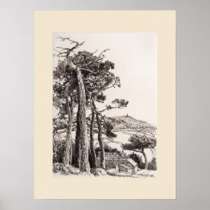 Poster Une gravure de folie en Cornouailles, Réimpression