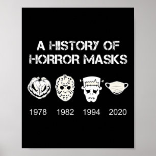Poster Une Histoire D'Horreur Masques Halloween Et Cadeau