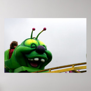 Poster Une image de la foire de la chenille verte